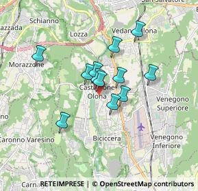 Mappa Via Guglielmo Marconi, 21043 Castiglione Olona VA, Italia (1.25083)