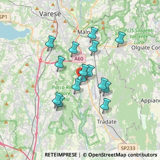 Mappa Via Guglielmo Marconi, 21043 Castiglione Olona VA, Italia (2.88333)