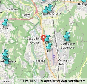 Mappa Via Cesare Battisti, 21043 Castiglione Olona VA, Italia (2.80667)