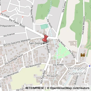 Mappa Via Giuseppe Parini, 2, 21040 Venegono Superiore, Varese (Lombardia)