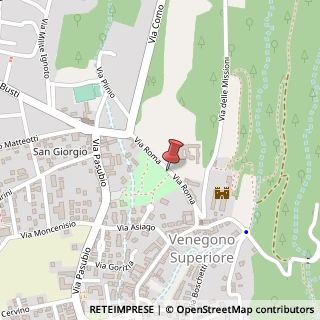 Mappa Via roma 8, 21040 Venegono Superiore, Varese (Lombardia)