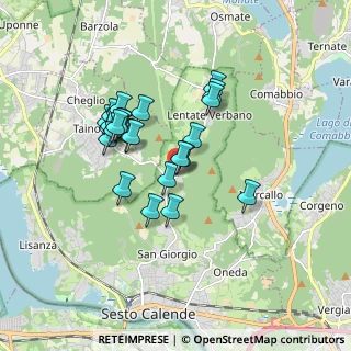 Mappa Via Lentate, 21018 Sesto Calende VA, Italia (1.45833)