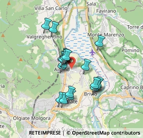 Mappa Via Fratelli Kennedy, 23881 Airuno LC, Italia (1.331)