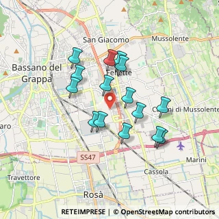Mappa Via del Rosario, 36060 Romano D'ezzelino VI, Italia (1.486)