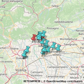 Mappa Via del Rosario, 36060 Romano D'ezzelino VI, Italia (9.42471)