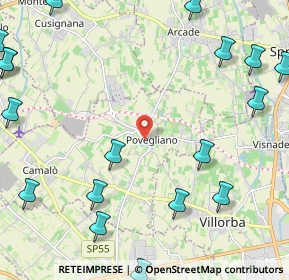 Mappa Borgo S. Daniele, 31050 Povegliano TV, Italia (3.3445)