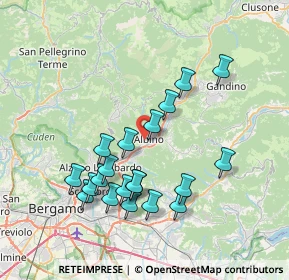 Mappa Piazza Caduti, 24021 Albino BG, Italia (7.2395)