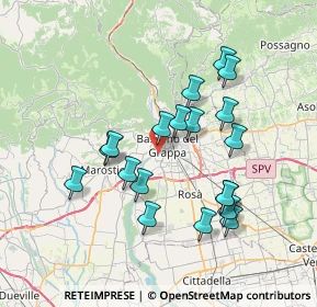 Mappa Via Giacomo Puccini, 36061 Bassano del Grappa VI, Italia (6.71105)