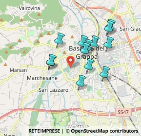 Mappa Via Giacomo Puccini, 36061 Bassano del Grappa VI, Italia (1.52308)