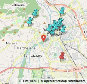 Mappa Via Giacomo Puccini, 36061 Bassano del Grappa VI, Italia (1.70727)