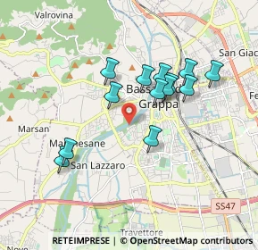Mappa Via Giacomo Puccini, 36061 Bassano del Grappa VI, Italia (1.54923)
