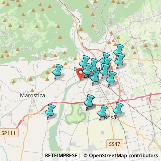 Mappa Via Giacomo Puccini, 36061 Bassano del Grappa VI, Italia (2.9775)