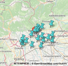 Mappa Via Giacomo Puccini, 36061 Bassano del Grappa VI, Italia (10.84368)