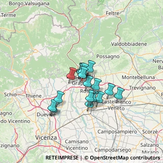 Mappa Vicolo Cereria, 36061 Bassano del Grappa VI, Italia (9.21765)