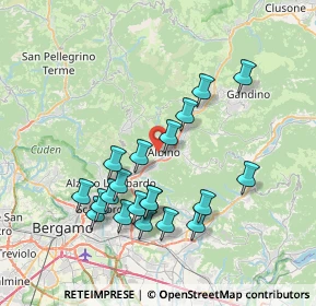 Mappa Via Duca D'Aosta, 24021 Albino BG, Italia (7.2275)