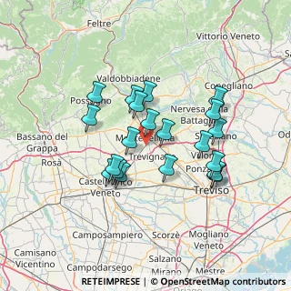 Mappa Via Borgo Innocenti, 31044 Montebelluna TV, Italia (11.9545)