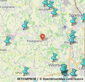 Mappa Via Molinella, 31050 Povegliano TV, Italia (3.3785)