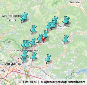 Mappa Via E. Tarantelli, 24021 Albino BG, Italia (6.85947)