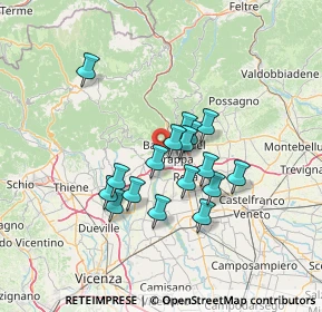 Mappa Viale Vicenza, 36063 Bassano del Grappa VI, Italia (10.69588)