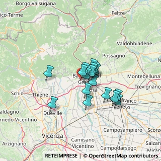 Mappa Viale Vicenza, 36063 Bassano del Grappa VI, Italia (9.01941)