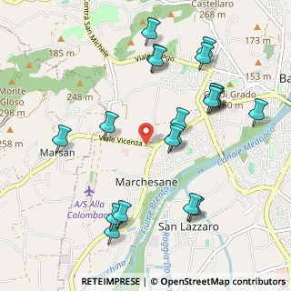 Mappa Viale Vicenza, 36063 Bassano del Grappa VI, Italia (1.0995)