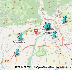 Mappa Viale Vicenza, 36063 Bassano del Grappa VI, Italia (5.20077)