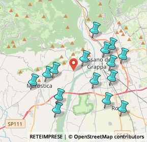 Mappa Viale Vicenza, 36063 Bassano del Grappa VI, Italia (3.98667)