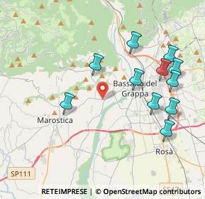 Mappa Viale Vicenza, 36063 Bassano del Grappa VI, Italia (4.22727)