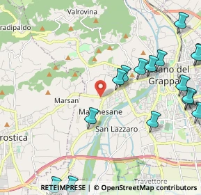 Mappa Viale Vicenza, 36063 Bassano del Grappa VI, Italia (2.86118)