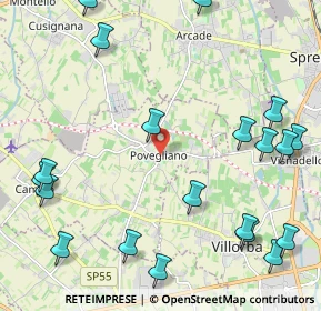 Mappa Piazza della Vittoria, 31050 Povegliano TV, Italia (2.882)