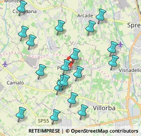 Mappa Piazza della Vittoria, 31050 Povegliano TV, Italia (2.16684)