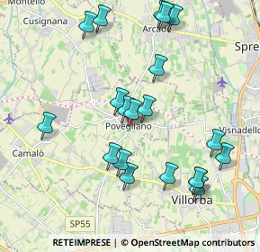 Mappa Piazza della Vittoria, 31050 Povegliano TV, Italia (2.065)
