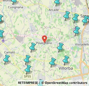 Mappa Piazza della Vittoria, 31050 Povegliano TV, Italia (3.337)