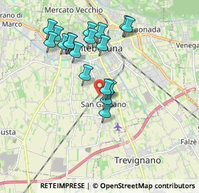 Mappa Via S. Gaetano, 31044 Montebelluna TV, Italia (1.75056)