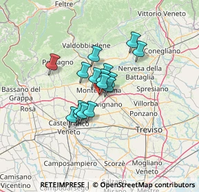 Mappa Via S. Gaetano, 31044 Montebelluna TV, Italia (8.3075)