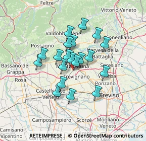 Mappa Via S. Gaetano, 31044 Montebelluna TV, Italia (10.038)