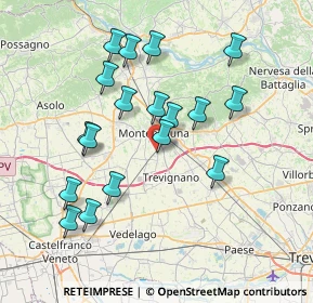 Mappa Via S. Gaetano, 31044 Montebelluna TV, Italia (7.17278)