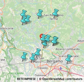 Mappa Strada Statale, 24018 Villa d'Almè BG, Italia (7.03786)