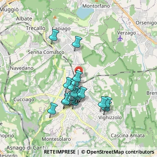Mappa Via Cervino, 22063 Cantù CO, Italia (1.60421)