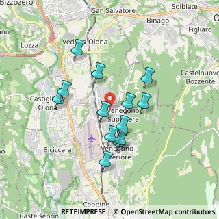 Mappa 21040 Venegono Superiore VA, Italia (1.53538)