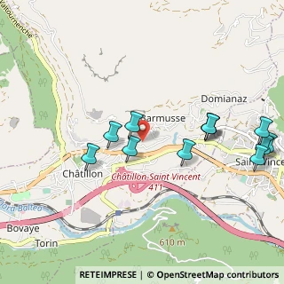 Mappa Localita' Chavod, 11024 Châtillon AO, Italia (1.06333)