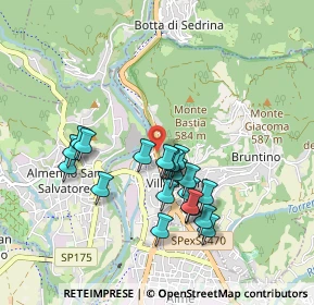Mappa Via Boccaline, 24018 Villa d'Almè BG, Italia (0.805)