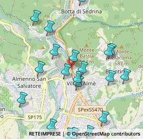 Mappa Via Boccaline, 24018 Villa d'Almè BG, Italia (1.176)