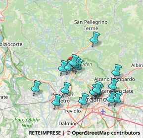 Mappa Via Boccaline, 24018 Villa d'Almè BG, Italia (6.88944)