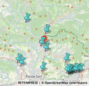 Mappa Via Boccaline, 24018 Villa d'Almè BG, Italia (5.46938)