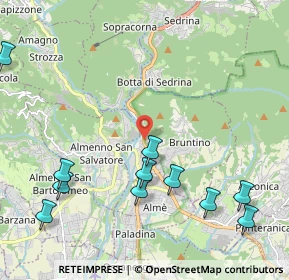 Mappa Via Boccaline, 24018 Villa d'Almè BG, Italia (2.58273)