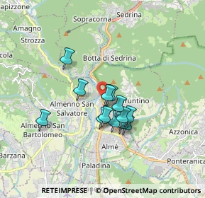 Mappa Via Boccaline, 24018 Villa d'Almè BG, Italia (1.26077)