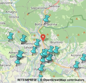 Mappa Via Boccaline, 24018 Villa d'Almè BG, Italia (2.3325)