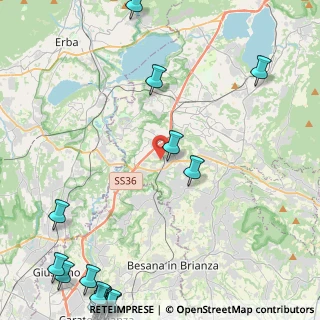 Mappa Via Taverna Conte, 23892 Bulciago LC, Italia (7.6535)