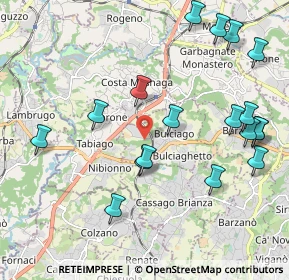 Mappa Via Taverna Conte, 23892 Bulciago LC, Italia (2.32889)